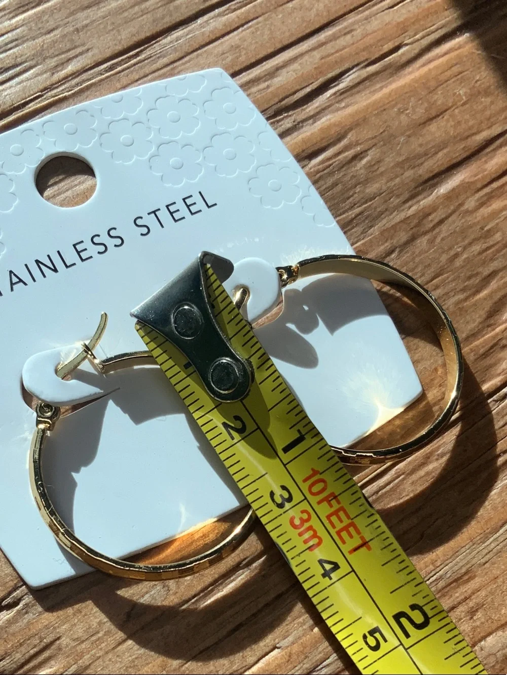 Stainless Steel Gold Hoop Earrings